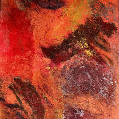 Lava-Landschaft - 1,  40 x 50 cm, Acrylfarben auf Keilrahmen, signiert und datiert 2018