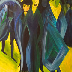 nach Kirchner 2, 80 x 60 cm, Acrylfarben auf Keilrahmen, signiert und datiert 2013