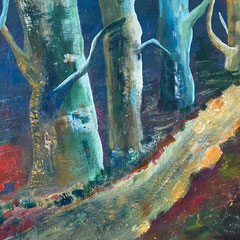 Wald - 2, 60 x 80 cm, Acrylfarben auf Keilrahmen, signiert und datiert 2020