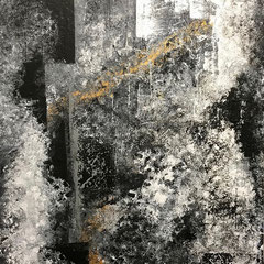 black and white - 4, 60 x 80 cm, Acrylfarben auf Keilrahmen, signiert und datiert 2018