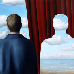Inner Self - After Magritte(18x24 Oil on Panel)
