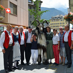 Walliser Geissbock mit Alphorners