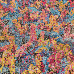 Crowd 05 l 2017 l 150 x150 cm l Papier auf Holz