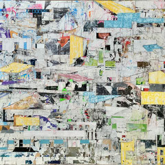 City 10 Teil 2 l 2018 l Papier auf Holz