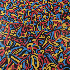 Crowd 03 l 2017 l 120x120 cm l Papier auf Holz