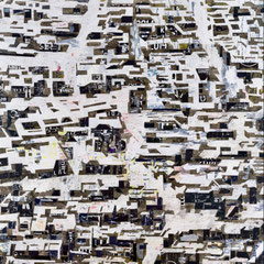 City 07 l 2015 l 120x120 cm l Papier auf Holz