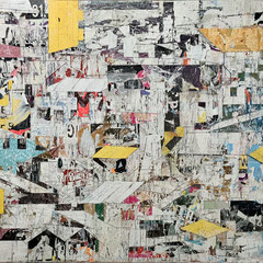 City 10 Teil 1 l 2018 l Papier auf Holz