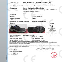 Safety Shoe CE ISO EN20345:2011 S1P SRC Model S3107