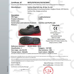 Safety Shoe CE ISO EN20345:2011 S1P SRC Model S3101