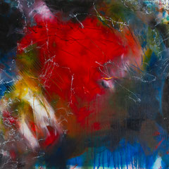  Underwater volcano - Acryl auf Leinwand, 70x70 cm, 2025
