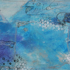 Tiefsee - Acryl auf Leinwand, 30 x 80 cm, 2006