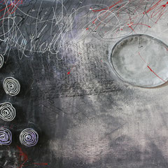 Der Weg des Absurden II - Zyklus "Albert Camus, der Mythos von Sisiphos. Ein Versuch über das Absurde" - Acryl auf Leinwand,80 x40 cm, 2014