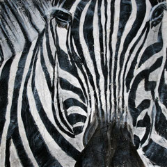 Zebra 5/6, 32,5x32,5 cm, Acryl auf Holz, 2013