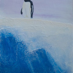  Pinguin auf Eisscholle - Acryl auf Leinwand, 40x50 cm, 2011