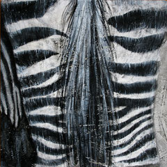 Zebra 4/6, 32,5x32,5cm, Acryl auf Holz, 2013