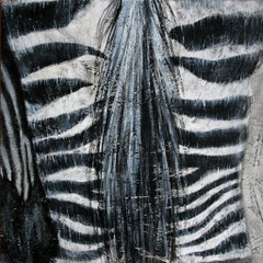 Zebra 4/6, 32,5x32,5 cm, Acryl auf Holz, 2013