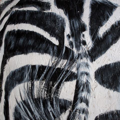 Zebra 1/6, 32,5x32,5 cm, Acryl auf Holz, 2013