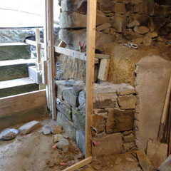 Excavation and formwork for cellar entry, 1850-era private residence, Peninsula, OH