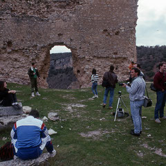 Viaje fotográfico a Pelegrina, Sigüenza y Medinaceli. En el castillo de Pelegrina. 1989.