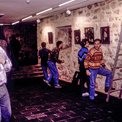 Montaje de la exposición en Salamanca. 1992.