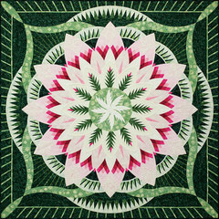 Dinner Plate Dahlia wall quilt quiltworx pattern