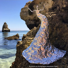 "Danseuse Aluminium Lagos" © sculpture et photographie Alexandra Fadin