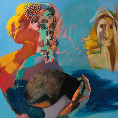 INTROJEKT  2014  EITEMPERA 80 x 90 cm