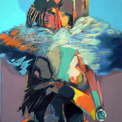 WOLKENFRAU  2013  EITEMPERA 86 x 69,2 cm