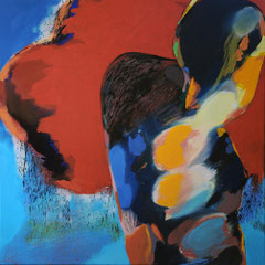 ROTE WOLKE  2013  EITEMPERA 80 x 80 cm