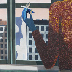 BERLIN AM MEER  1972  EITEMPERA  100 x 95 cm