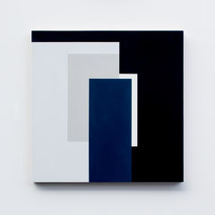 Blue 04,  Olieverf op berken multiplex 44 x 44 x 3 cm (2018)