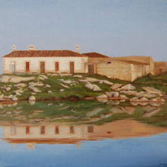 Oil on canvas mounted on panel,