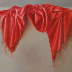 Verano, Oil on canvas mounted on panel, 35 x 25 inches.
