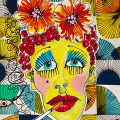 MADEMOISELLE FAIP  30x40cm