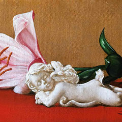11 おやすみ天使 SM  税込価格\132,000 　油絵 DM