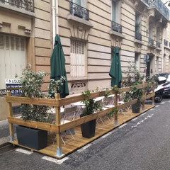 Aménagement végétal de cette terrasse éphémère 