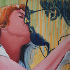 Küsse II, 2017, Acryl auf Leinwand, 80 x 100 cm