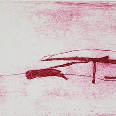 On the Mekong VII, 2017, Tetra Pak etching, 8,8 x 21,5 cm, 10 editions