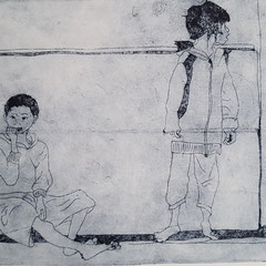 Nong Sepon IV, 2020, Tetra Pak etching, 14 x 26,5 cm, 10 editions