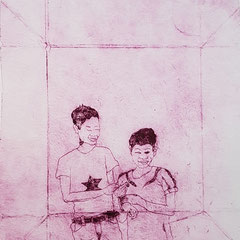 Nong Sepon III, 2020, Tetra Pak etching, 31 x 13,5 cm, 10 editions
