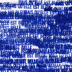 MAIS QU'ELLE EST BELLE, MAIS QU'ELLE EST BLEUE (détail)