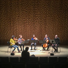 Generalprobe "Der Vogelsang" am 19. 1. 2019im Kammermusiksaal der Elbphilharmonie Hamburg mit Jan Philipp Reemtsma und dem Kizuna Quartett