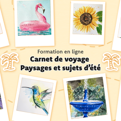 formation en ligne carnet voyage aquarelle été