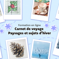 formation en ligne carnet voyage aquarelle hiver