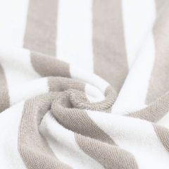Frottee Sand Creme gestreift