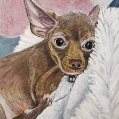 Sweet little Ronja, 2025, 30 x 40 cm, Acryl auf Holz