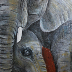 geborgen fühlen, 68x103 cm, 2013, Acryl auf Holz