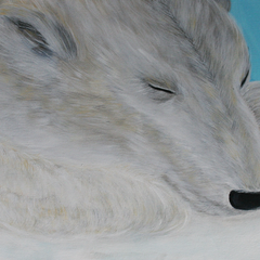 Schlafende Schönheit, 2012, 80x40 cm, Acryl auf Leinwand