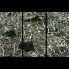 SPRING RIVER TRIPTYCH (Crystal clear waters of Spring River in central Oregon)