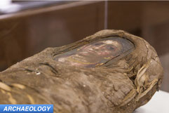 portrait mummy scanned with synchrotron on display